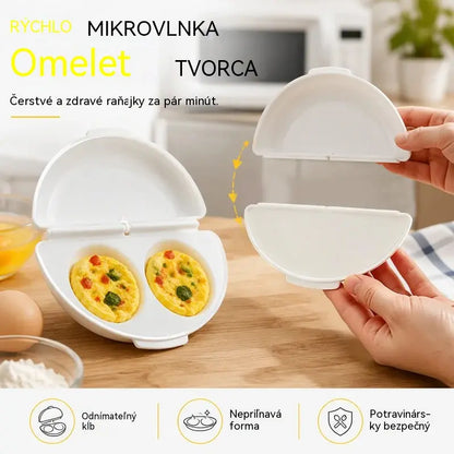 🎁 Dva len za 21 € 💥🍳 2 v 1 mikrovlnná fritéza na vajíčka a varič vajec