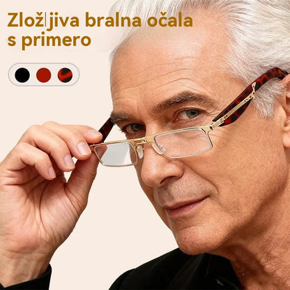 【Kupite 1, dobite 1 gratis】Zložljiva bralna očala z zaščito pred modro svetlobo in etuijem