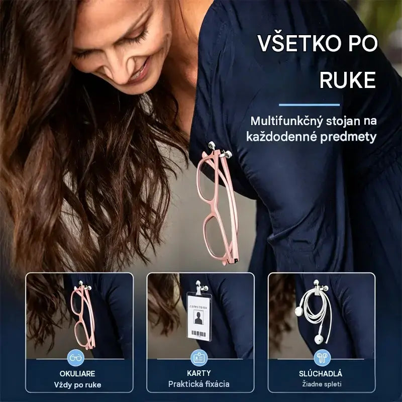 5 kus za 23 eur 🧷🧲 Magnetický držiak na okuliare, univerzálny vešiak na okuliare pre čitateľov, okuliare s modrým svetlom a slnečné okuliare, už žiadne stratené okuliare