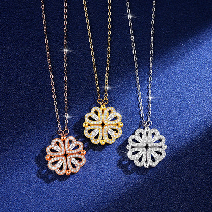 🔥🍀Átalakítható négylevelű lóhere nyaklánc. ❤️ Viseld, és legyen veled a szerencse! 🍀