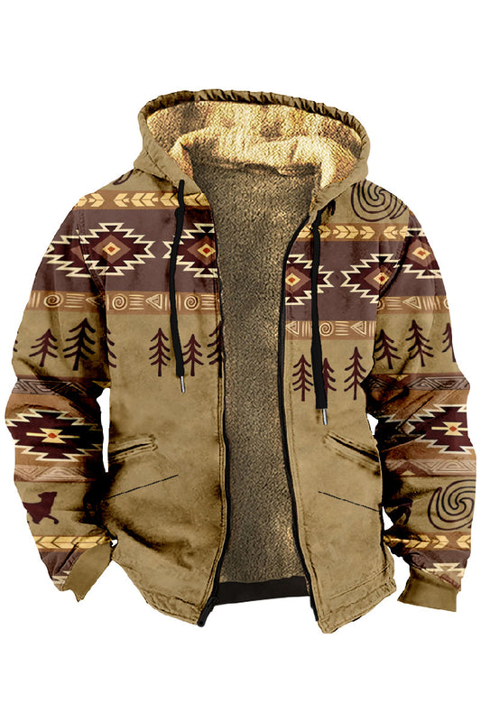 【S–4XL】Moška priložnostna jesensko-zimska debela žametna jakna s toplo kapuco iz jagnječje volne