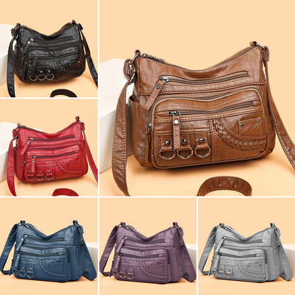 💥【Промоция с ограничено време】👜Нова чанта през рамо от мека кожа с голям капацитет