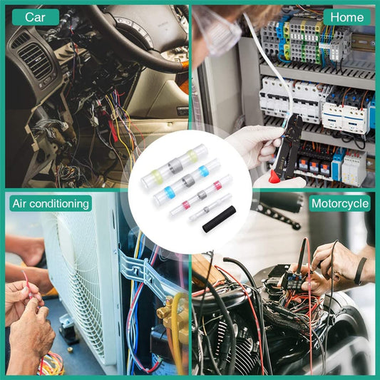 【100 τεμάχια】 Πολυλειτουργικό χιτώνιο στεγανοποίησης επισκευής θραύσης καλωδίων, κιτ συρμάτινου συνδετήρα θερμικής συρρίκνωσης