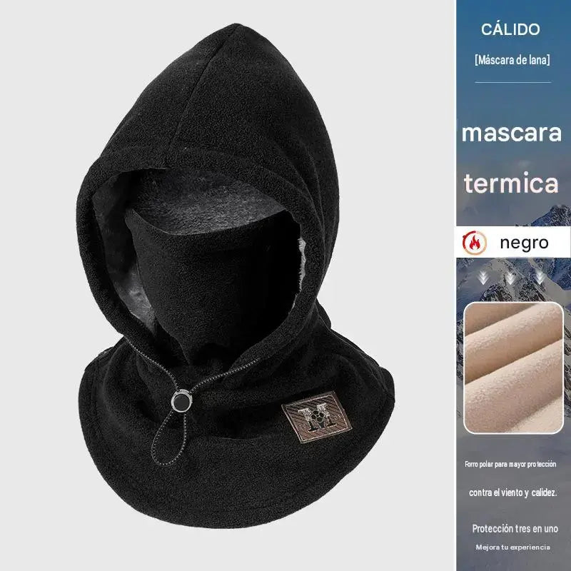 ☃️ 3-v-1 fleecová kukla s kapucňou — teplá, vetruodolná a ideálna na outdoor, cyklistiku a zimu.