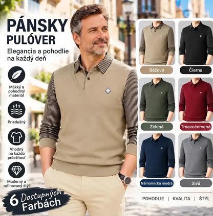 👔【M-4XL】Pánsky teplý top z prémiového kašmíru, dvojdielny dizajn 2 v 1