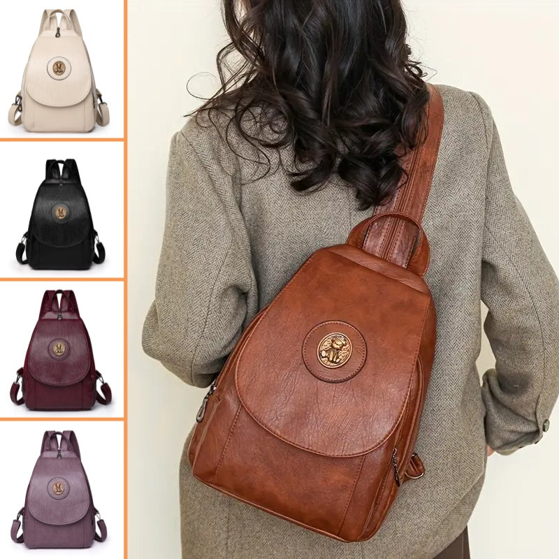 🎒✨【Horký prodej】Nový dámský módní jednoduchý a pohodlný měkký kožený batoh