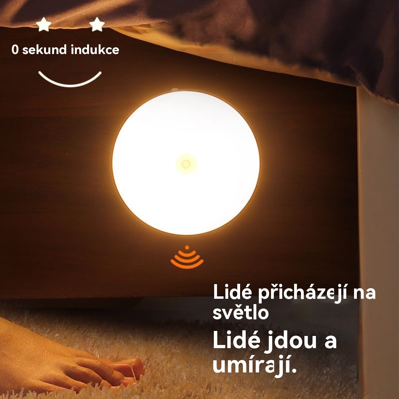 🏡💡Inteligentní LED lampa s indukcí lidského těla, pohodlné a praktické nabíjení