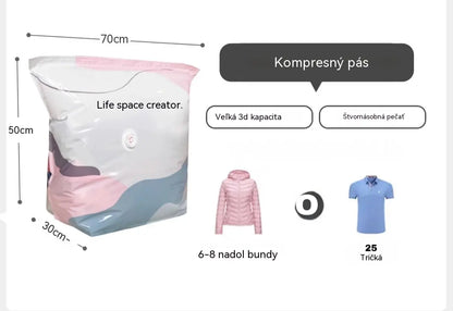 👕📦【5 kusov】Kompresné vrecká na uloženie oblečenia, nevyžadujú vákuum, zosilnená konštrukcia.