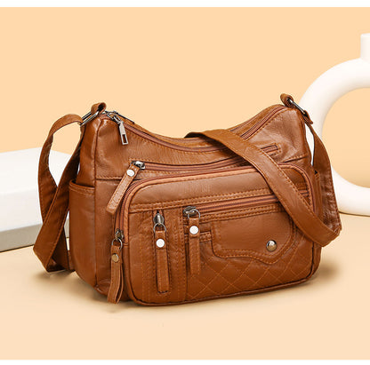 💥👜2025 Nová velkokapacitní měkká kožená taška přes rameno