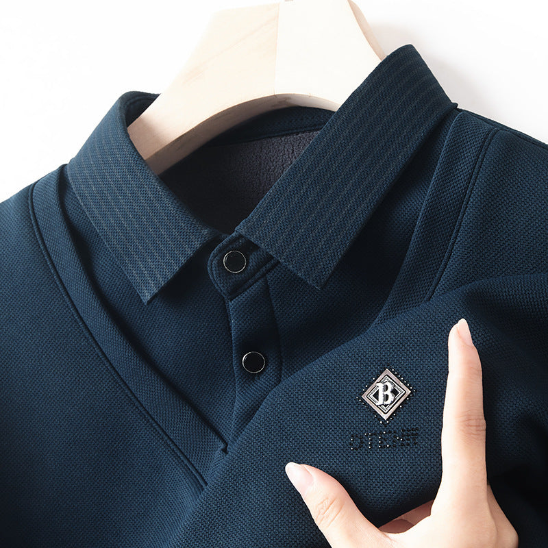 🔥【M-4XL】Moška vrhunska topla dvodelna majica iz kašmirja vse v enem