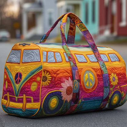【💥50% отстъпка】🌸Пътна чанта Hippie Van с подплатена материя