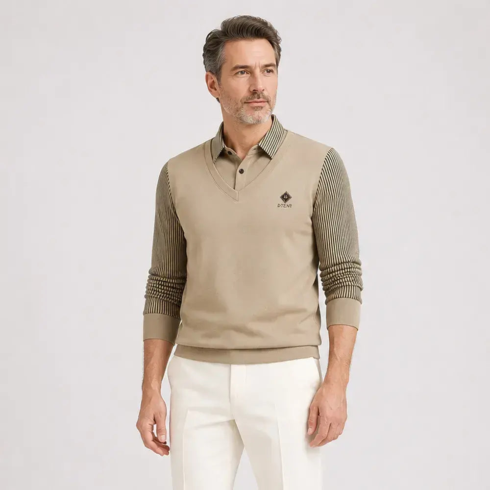 👔【M-4XL】Pánsky teplý top z prémiového kašmíru, dvojdielny dizajn 2 v 1