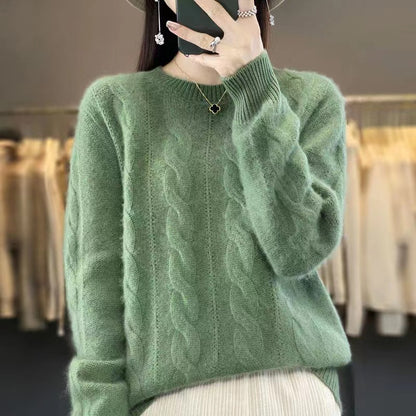 ✨Περιορισμένη προσφορά: Έκπτωση 40%✨【S-2XL】Νέο χειμερινό μαλακό πλεκτό πουλόβερ με στρογγυλή λαιμόκοψη