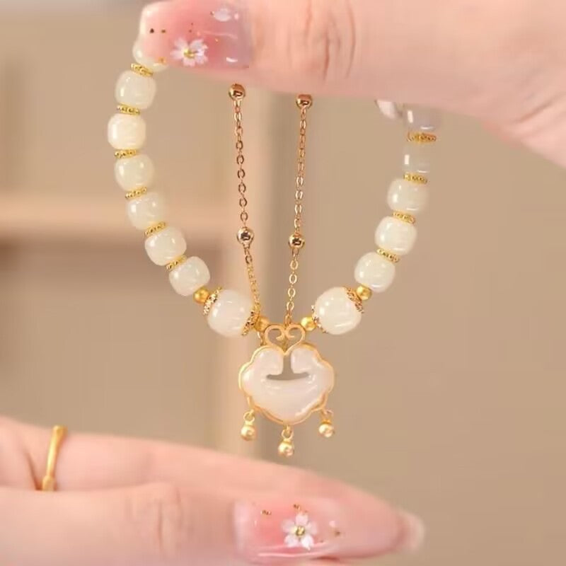 ✨🔥【Αγοράστε 1 και πάρτε 1 δωρεάν】2 τεμάχια για 22 ευρώ--Νέο βραχιόλι Hetian από νεφρίτη σε χρυσό 14 καρατίων