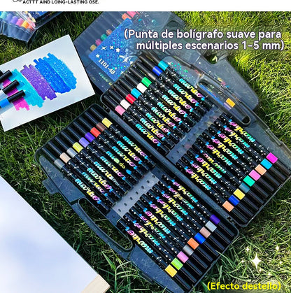 🔥✨️Σετ μαρκαδόρων με γκλίτερ διπλής όψης