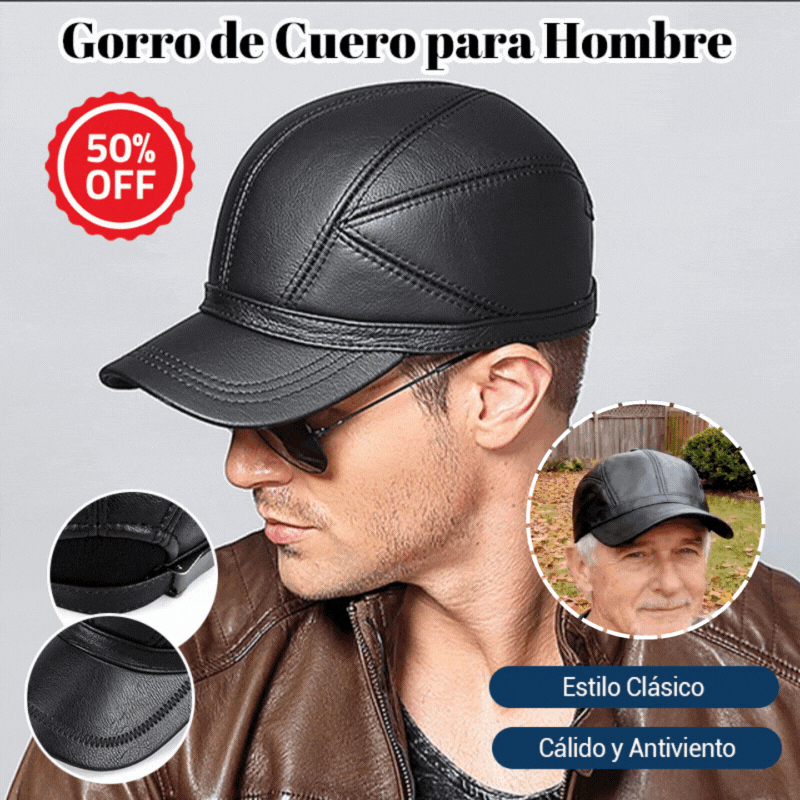 Gorra de cuero de alta calidad para clima frío para usar en climas fríos