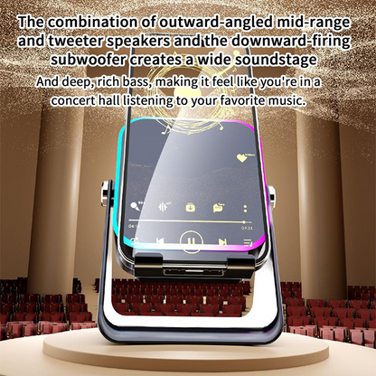 🔥📢 50% ΕΚΠΤΩΣΗ! Ηχείο Bluetooth 5 σε 1 με ασύρματη φόρτιση και ρυθμιζόμενη βάση τηλεφώνου 🎶⚡