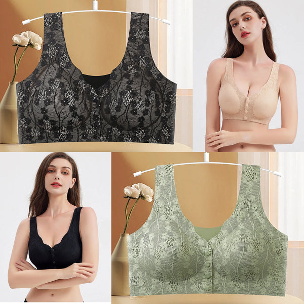 😍【40-100kg】Γυναικείο σουτιέν underwire με κουμπιά μπροστά