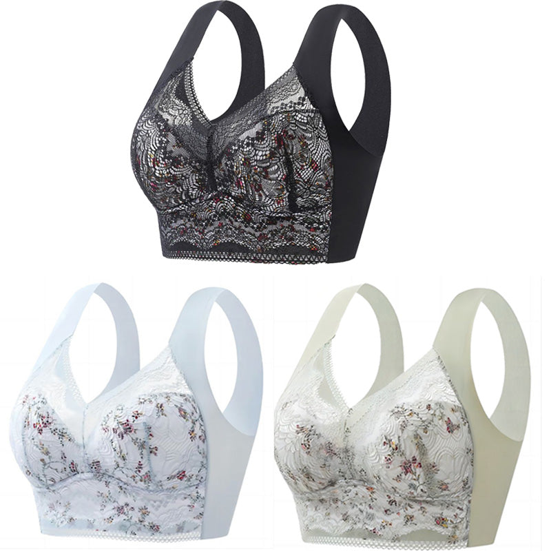 🔥【Vremenski ograničena rasprodaja: 59% popusta】💕🎁Bešavni grudnjak od ledene svile velike veličine, prozračan i podesiv【40kg-100kg】