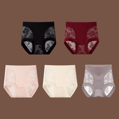 😍【Kúpte 2, získajte 3 zadarmo】👙Dámske vysoko elastické bezšvové čipkované nohavičky na stiahnutie bruška, tvarujúce a zdvíhajúce zadok