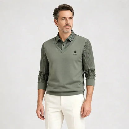 👔【M-4XL】Pánsky teplý top z prémiového kašmíru, dvojdielny dizajn 2 v 1