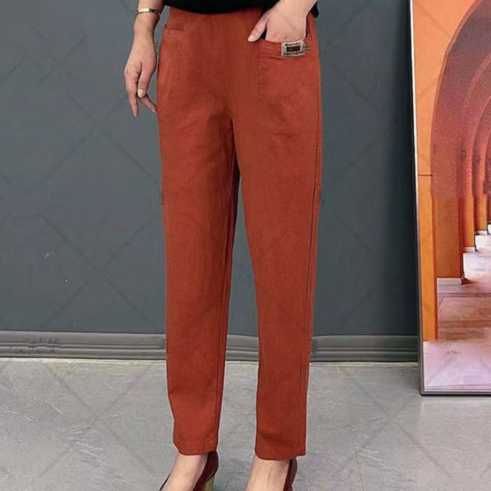 👖🔥Ograničena ponuda – šokantnih 50% popusta!🔥【M-6XL】Proljetno-ljetne ženske ležerne hlače velikih veličina, visokostručni pamuk, udobne i svestrane