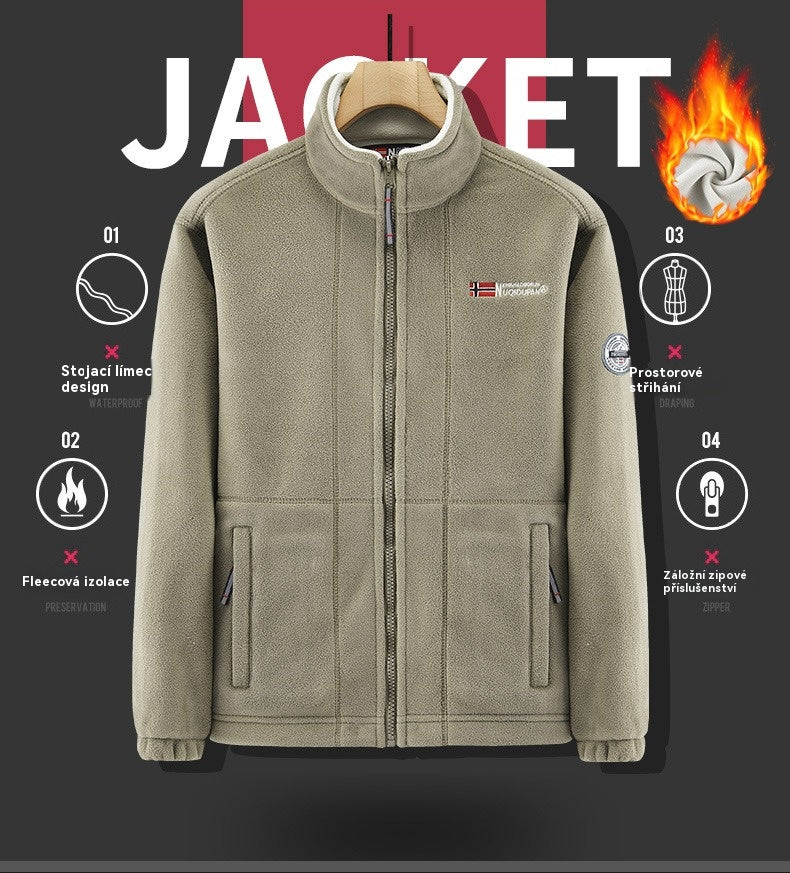 【XS-3XL】2026 Nejprodávanější pánská silná fleecová bunda, teplá a lehká, nadměrná velikost