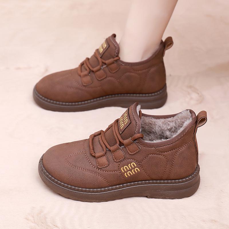 🔥【35-41】Зима 2025, нов стил кадифени и дебели топли снежни ботуши, удобни и неплъзгащи се дебели подметки, които няма да уморят краката ви