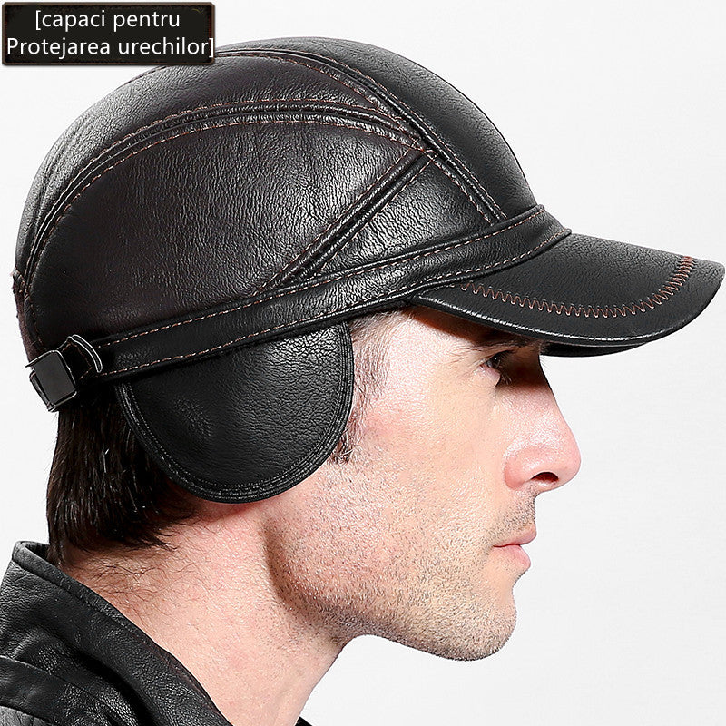 Gorra de cuero de alta calidad para clima frío para usar en climas fríos