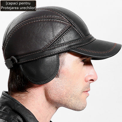 Gorra de cuero de alta calidad para clima frío para usar en climas fríos