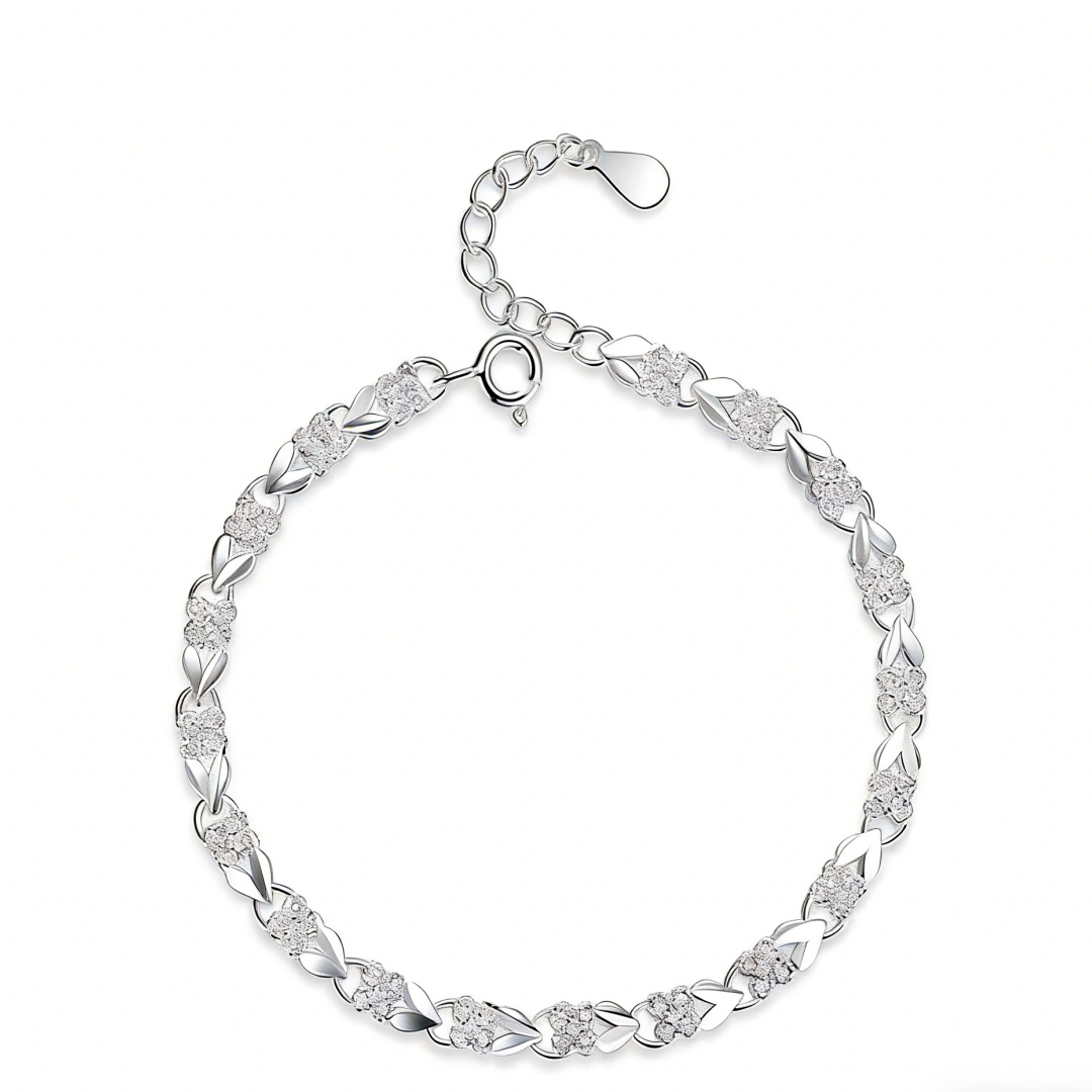 😀👉【30% popusta】💖🍀Nova moderna narukvica od 925 sterling srebra s četveroliskom djetelinom (ženska)