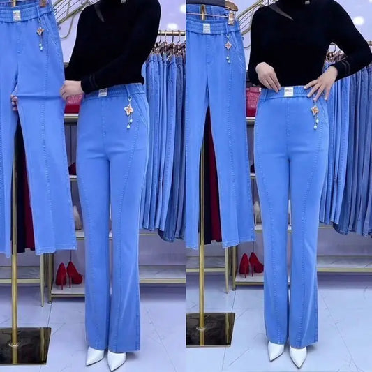 👖【M-4XL】Ženske raztegljive kavbojke z visokim pasom