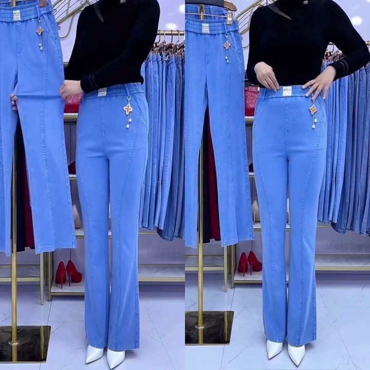 🏆 👖【S-4XL】Dámske strečové džínsy s vysokým pásom