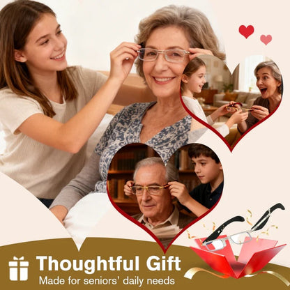 🔥【Časově omezená nízká cena】Skládací brýle na čtení s anti-modrým světlem a pouzdrem