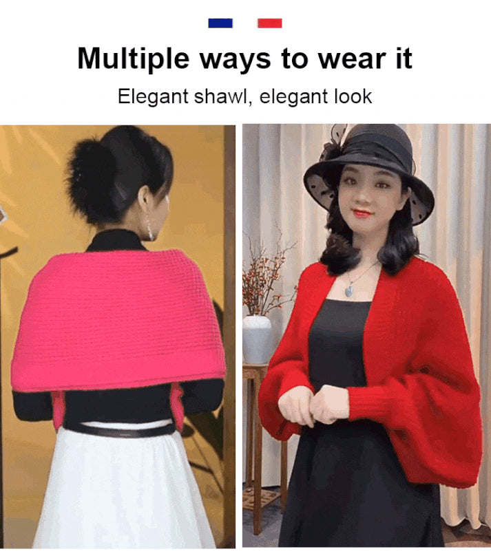 💖【Περιορισμένη προσφορά: Έκπτωση 40%】Φθινόπωρο και χειμώνα νέο μαλακό πλεκτό ζεστό ζακέτα σάλι