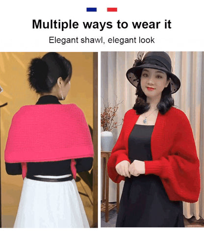 💖【Περιορισμένη προσφορά: Έκπτωση 40%】Φθινόπωρο και χειμώνα νέο μαλακό πλεκτό ζεστό ζακέτα σάλι