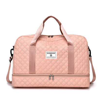 🔥Elegante bolsa de viaje de gran capacidad con diseño de separación para uso húmedo y seco, adecuada para yoga y fitness.