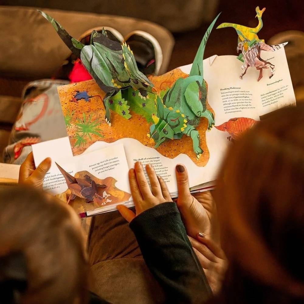 【Csak ma 40% kedvezmény!】📕3D Dinoszaurusz Enciklopédia Gyerekeknek – Őskori Dinoszauruszok Kiugró Könyv, Oktató Ismeretterjesztő Könyv