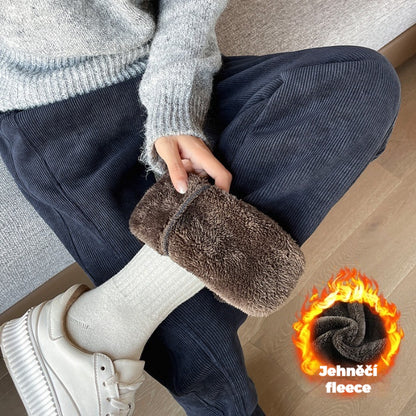 👖【M-4XL】Χειμερινό ζεστό, ενισχυμένο παντελόνι σε ίσια γραμμή, από απομίμηση μαλλιού αρνιού