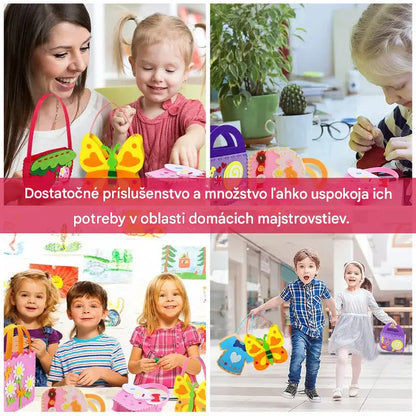 🧵🧶🦋【8 dielov】Vzdelávacia šijacia sada pre deti