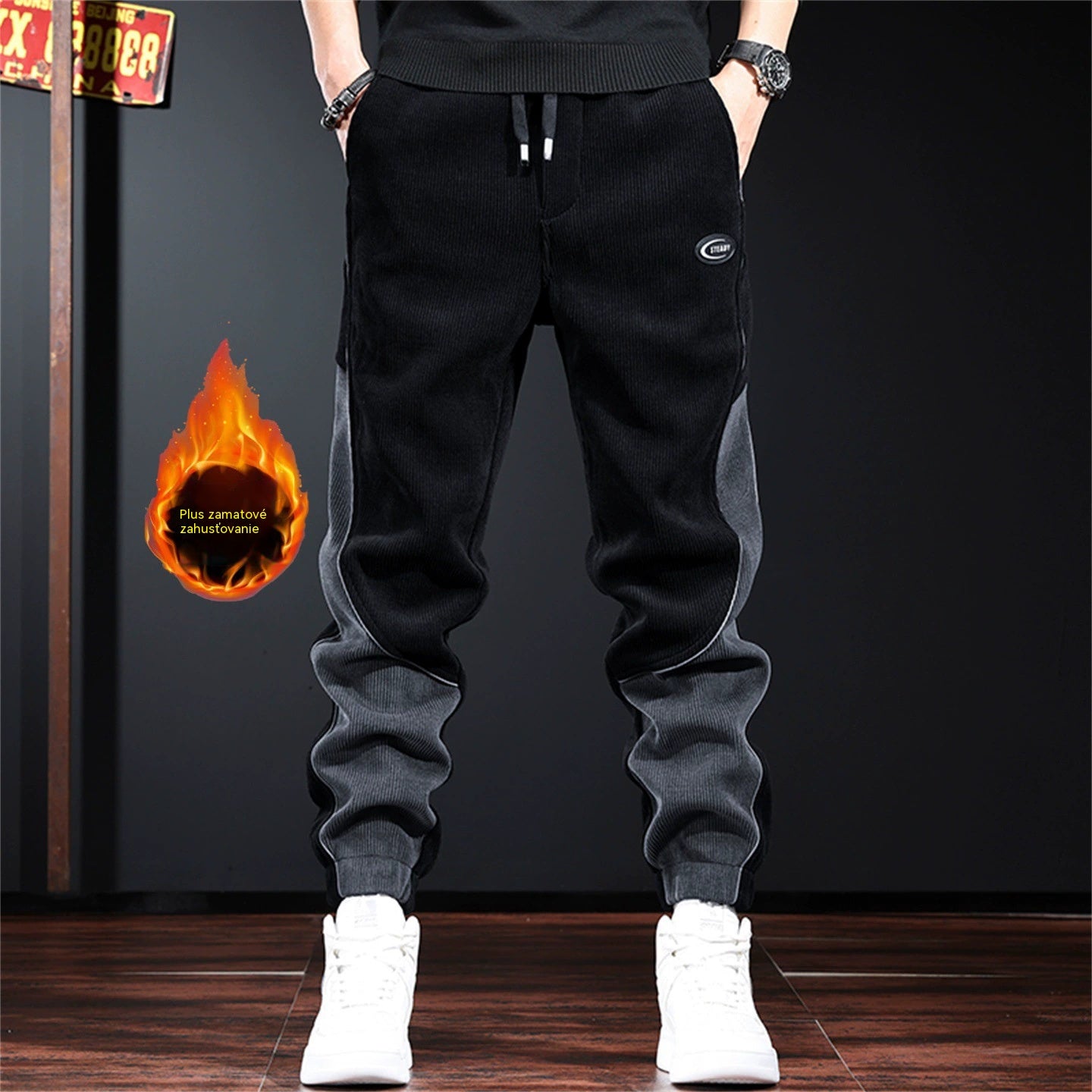 🔥👖【Rasprodaja zaliha – šokantnih 50% popusta!】😎Moderne muške duge hlače od zadebljanog korduroja, tople i ležerne muške hlače