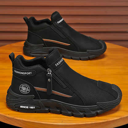 🔥【39-44】Nová pánska módna ležérna obuv z roku 2025 so zipsom, protišmyková a odolná, vhodná do práce, na outdoorové aktivity a na ochranu