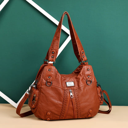 Nová vysokokapacitní taška přes rameno z měkké kůže