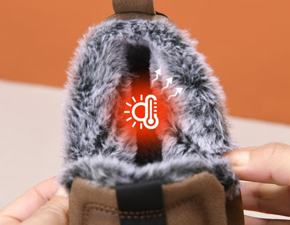 🔥Népszerű termék🔥【39-47】Férfi meleg, hétköznapi cipő kerek orral, meleg, kényelmes, csúszásmentes és tartós