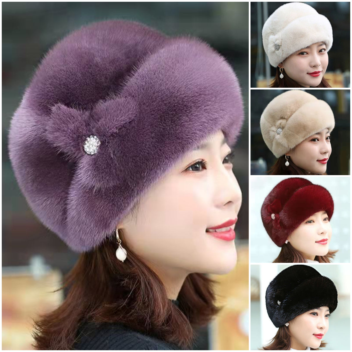 👒👒【Kúpte 1 a získajte 1 zadarmo】Zimná nová módna teplá plyšová čiapka