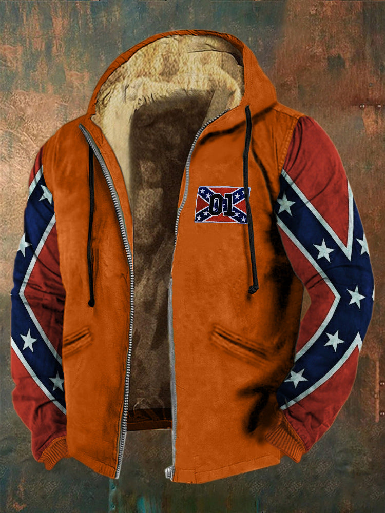 🔥Горещи продажби🔥🧥【S-5XL】Нова мъжка блуза с качулка и цип, ретро, с триизмерна дигитална печат