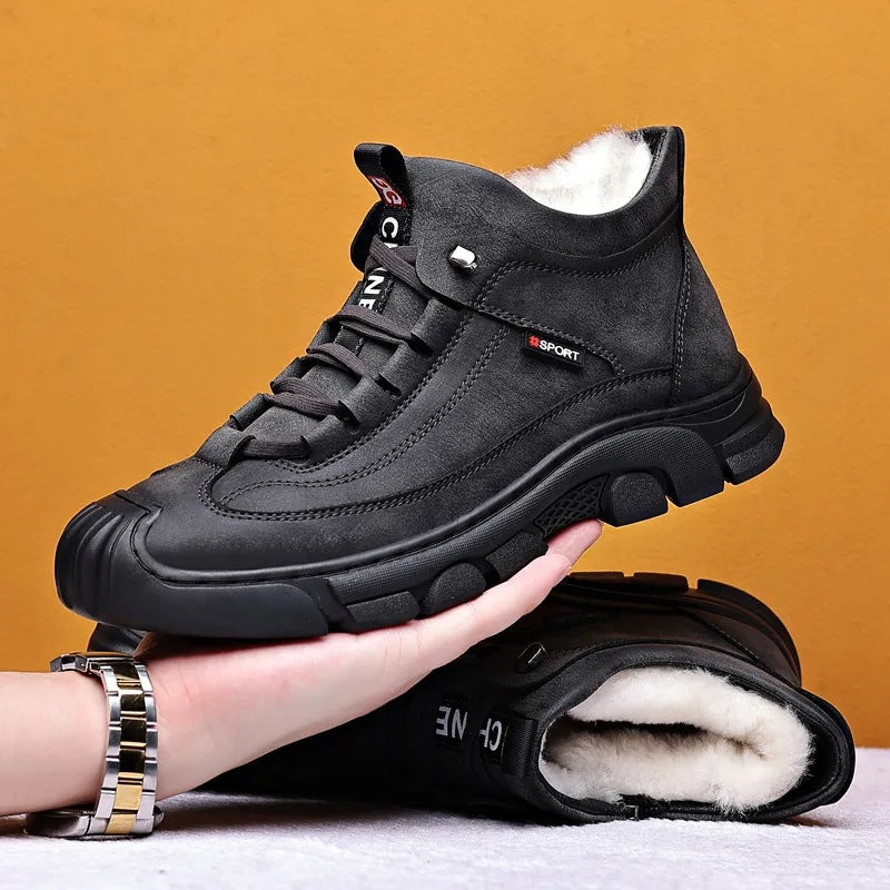 💥【39-44】[Zimsko darilo] Moške usnjene superge z volno