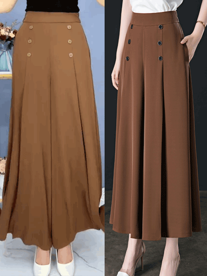 🔥💖【M-5XL】Пролетно-лятна дамска пола с висока талия и широки крачоли за 2026 г.