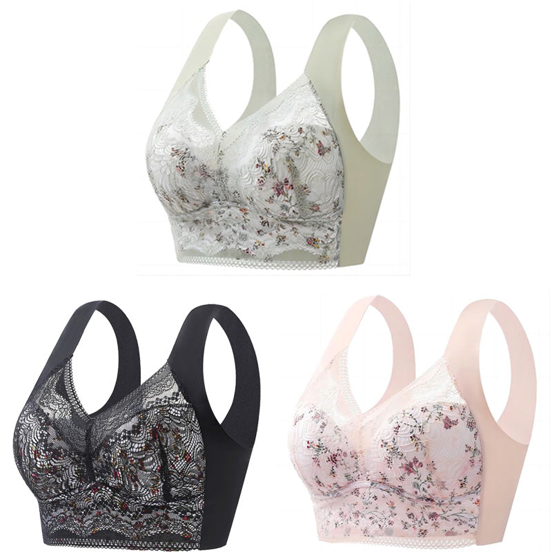 🔥【Vremenski ograničena rasprodaja: 59% popusta】💕🎁Bešavni grudnjak od ledene svile velike veličine, prozračan i podesiv【40kg-100kg】