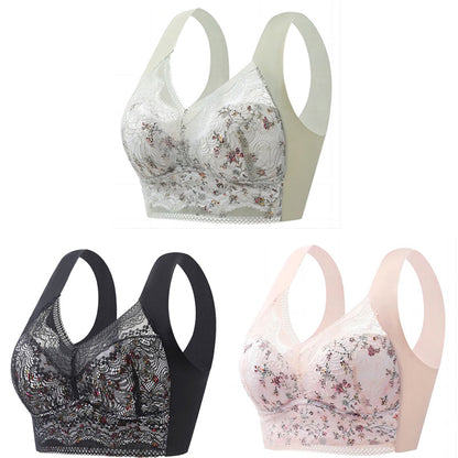 🔥【Vremenski ograničena rasprodaja: 59% popusta】💕🎁Bešavni grudnjak od ledene svile velike veličine, prozračan i podesiv【40kg-100kg】